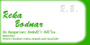 reka bodnar business card